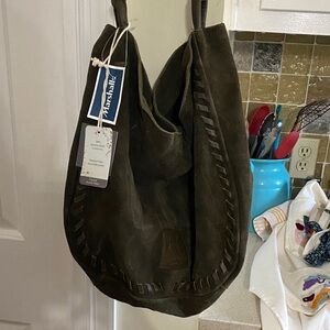 Haute Hippie Olive Green Hobo Bag